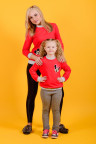 Детская толстовка "Мини Маус" ДФ 145 Family look (красный)