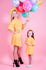 Детское платье "Лето" ДП 541 Family look (желтый)