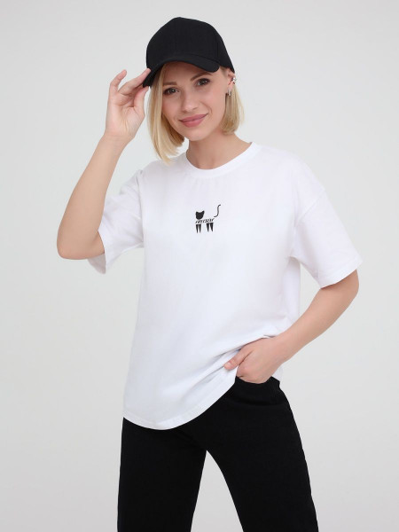 Купить Футболка женская Ф 295/1 (белый (фри-кот)) на Неженке